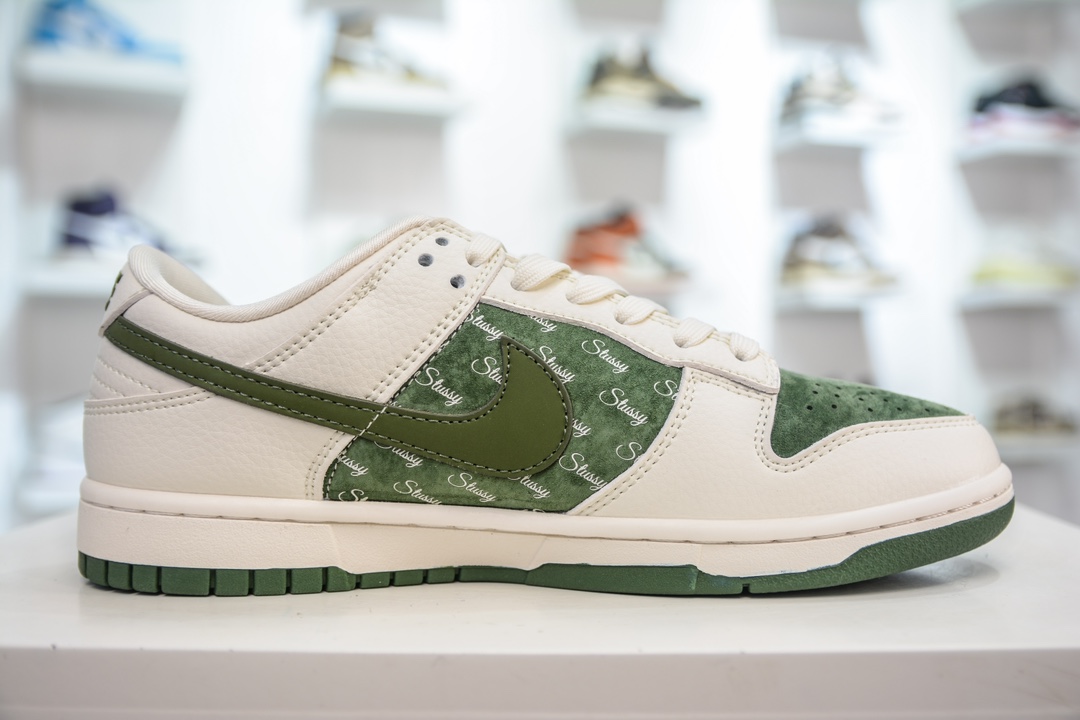 280 Stussy x Nike Dunk Low 斯图西 绿花 CF3688-008