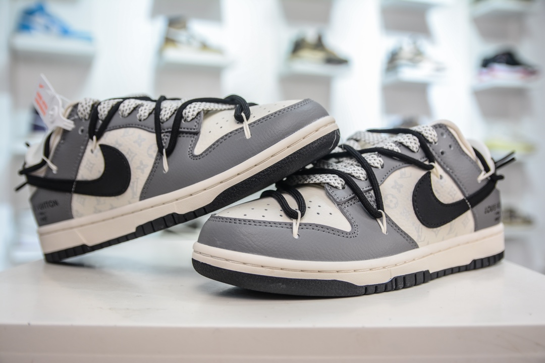 300 LV x Nike Dunk Low 灰米白绑带 JJ5688-104