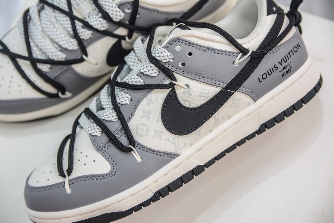 300 LV x Nike Dunk Low 灰米白绑带 JJ5688-104