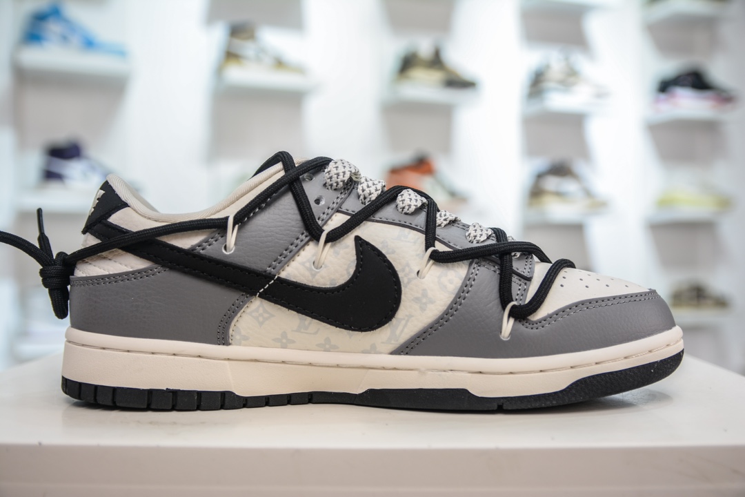 300 LV x Nike Dunk Low 灰米白绑带 JJ5688-104