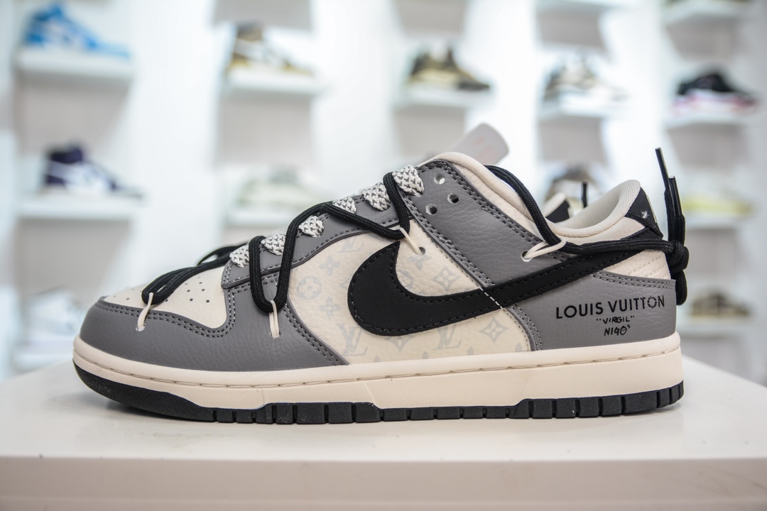 300 LV x Nike Dunk Low 灰米白绑带 JJ5688-104