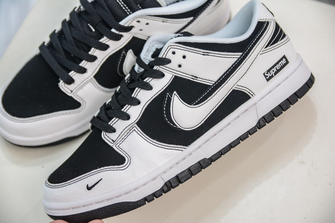 280 Nike SB Dunk Low x Supreme 黑白双钩 FC1688-144