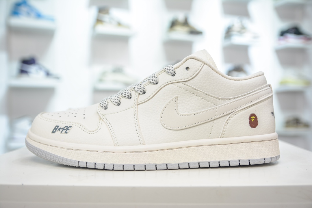 270 Bape x Air Jordan AJ1 Low 低帮联名定制配色 WG8850-003