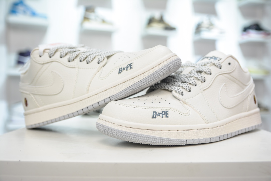 270 Bape x Air Jordan AJ1 Low 低帮联名定制配色 WG8850-003