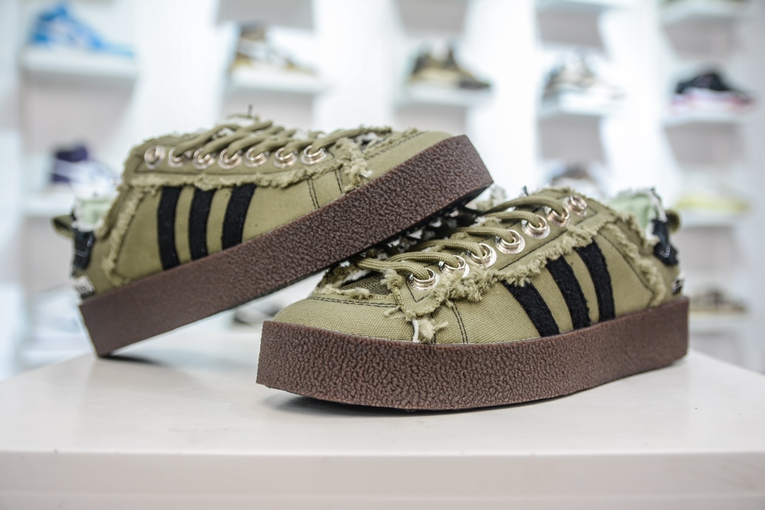 160 Adidas adidas Campus 80S x SONG FOR THE MUTE 最新联名复古破坏工艺帆布鞋 ID4792