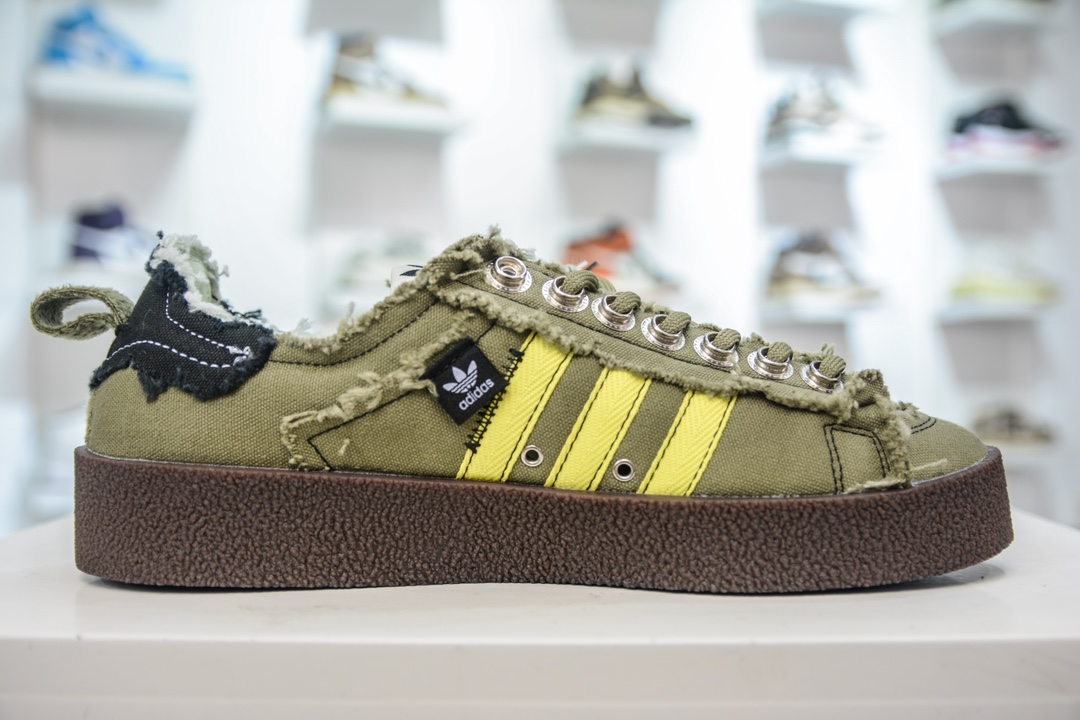 160 Adidas adidas Campus 80S x SONG FOR THE MUTE 最新联名复古破坏工艺帆布鞋 ID4792