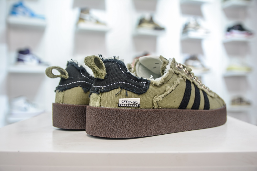 160 Adidas adidas Campus 80S x SONG FOR THE MUTE 最新联名复古破坏工艺帆布鞋 ID4792