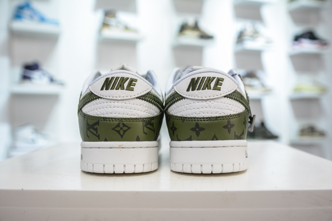 300 LV x Nike Dunk Low 浮雕白绿印花 DQ1098-362