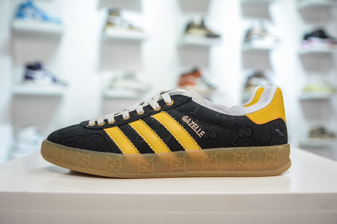 330 纯原版本 古驰Gucci x 阿迪达斯Adidas Originals Gazelle”Esquisite Gucci”羚羊板鞋