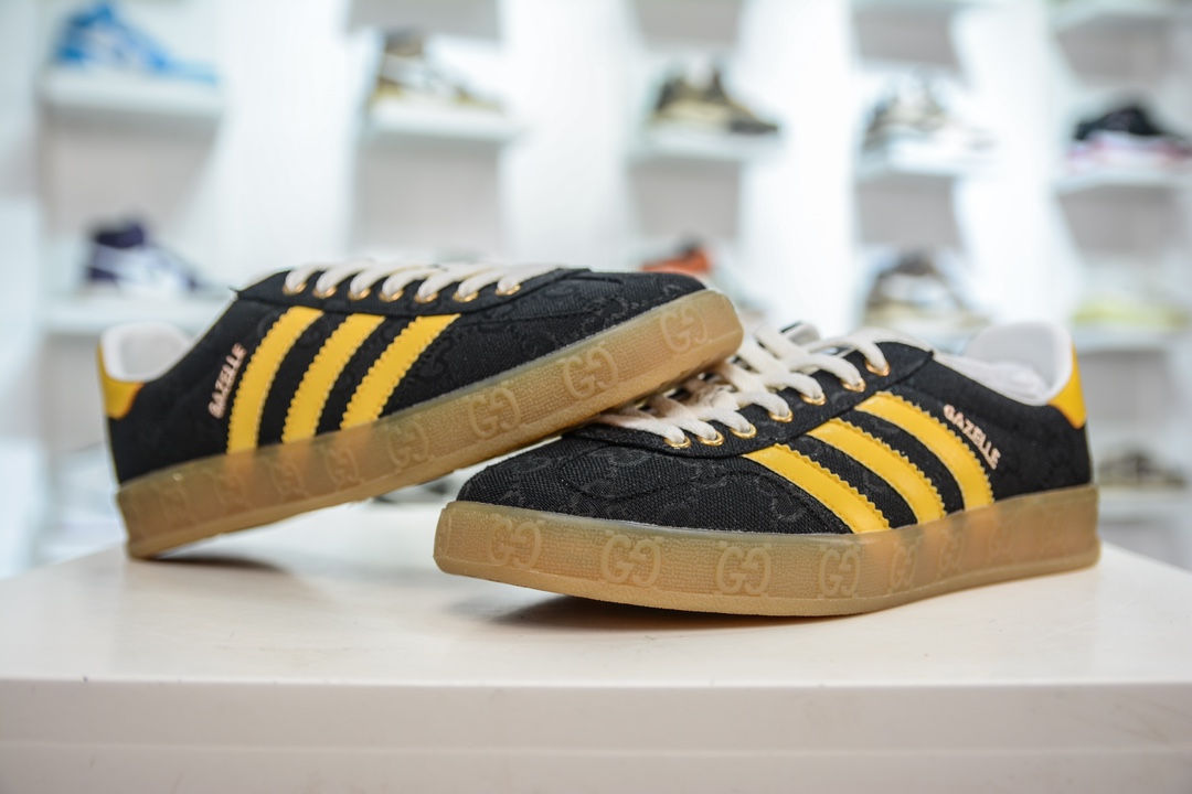 330 纯原版本 古驰Gucci x 阿迪达斯Adidas Originals Gazelle”Esquisite Gucci”羚羊板鞋