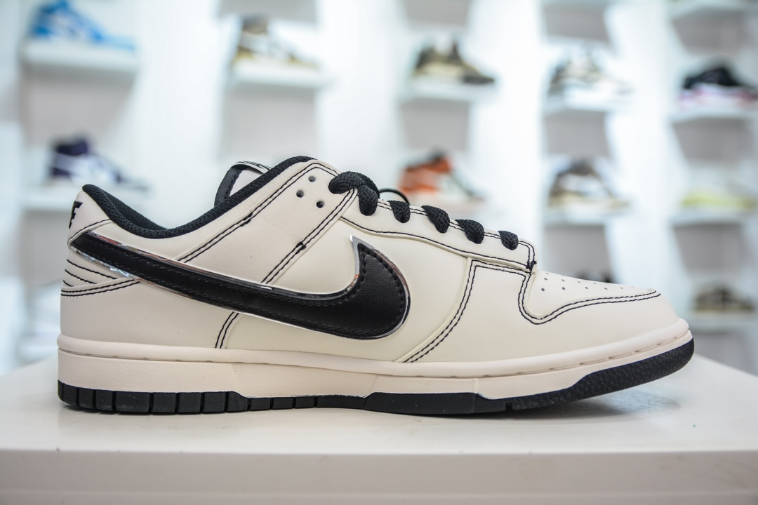 OFF-WHITE x Nike Dunk Low 米黑勾   DJ2024-003