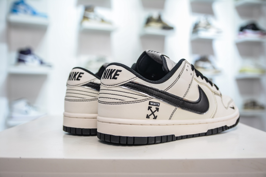 OFF-WHITE x Nike Dunk Low 米黑勾   DJ2024-003