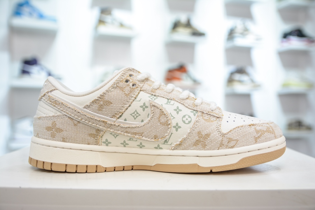 LV x Nike Dunk Low 米黄勾   SJ2068-258