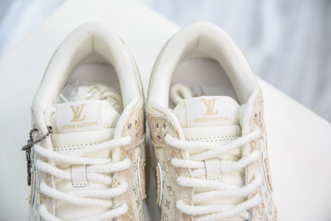 LV x Nike Dunk Low 米黄勾   SJ2068-258