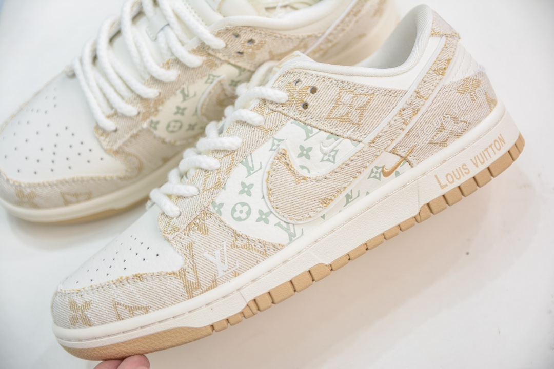 LV x Nike Dunk Low 米黄勾   SJ2068-258