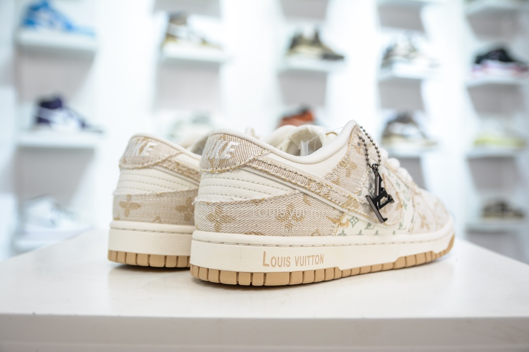 LV x Nike Dunk Low 米黄勾   SJ2068-258