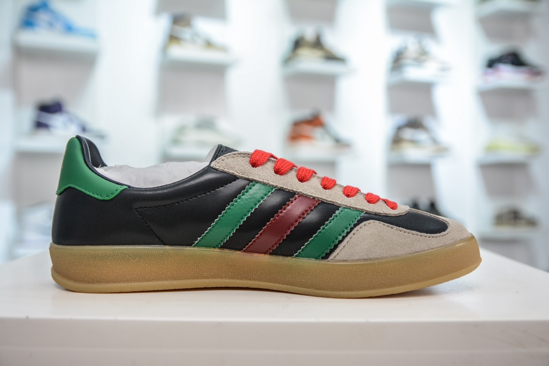 纯原版本 古驰Gucci x 阿迪达斯Adidas Originals Gazelle”Esquisite Gucci”羚羊系列低帮复古百搭休闲运动板鞋