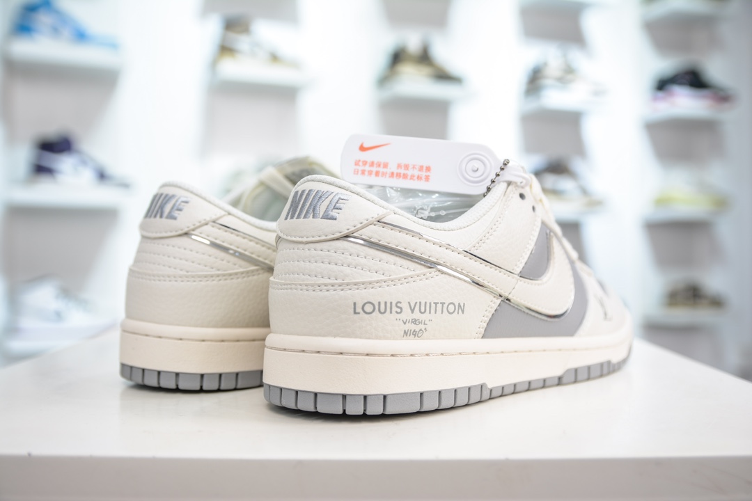 LV x Nike Dunk Low 此款鞋采用近几年比较流行的版型设计  BB8766-210