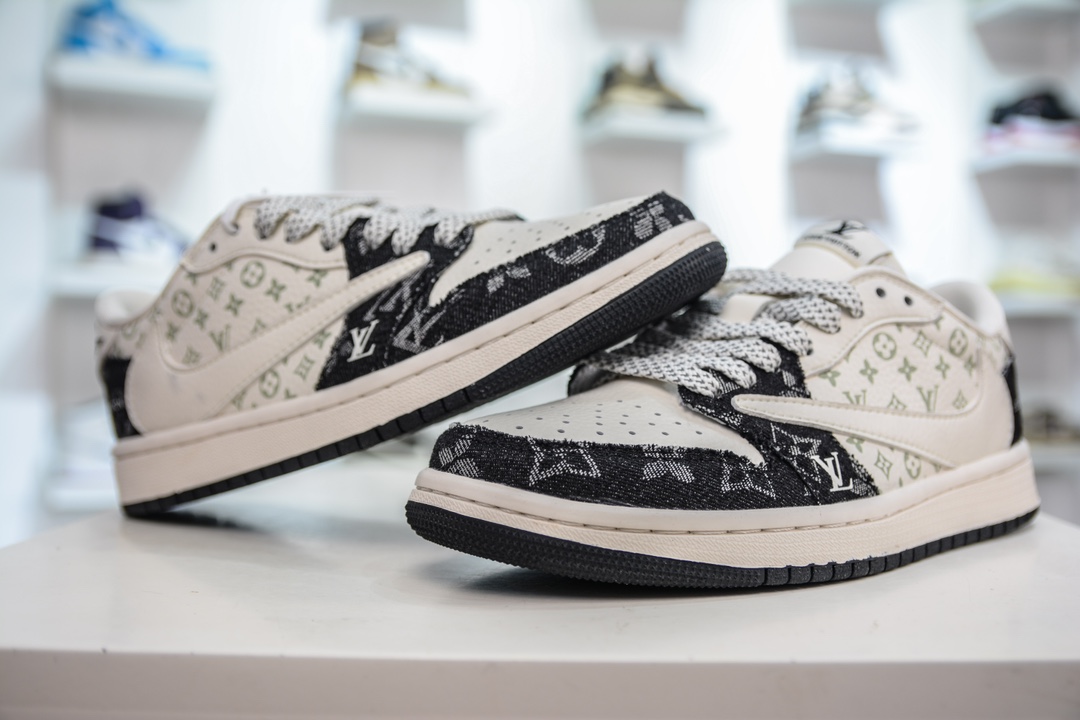 TS x Air Jordan AJ1 Low 倒钩低帮联名定制配色  SJ2068-008