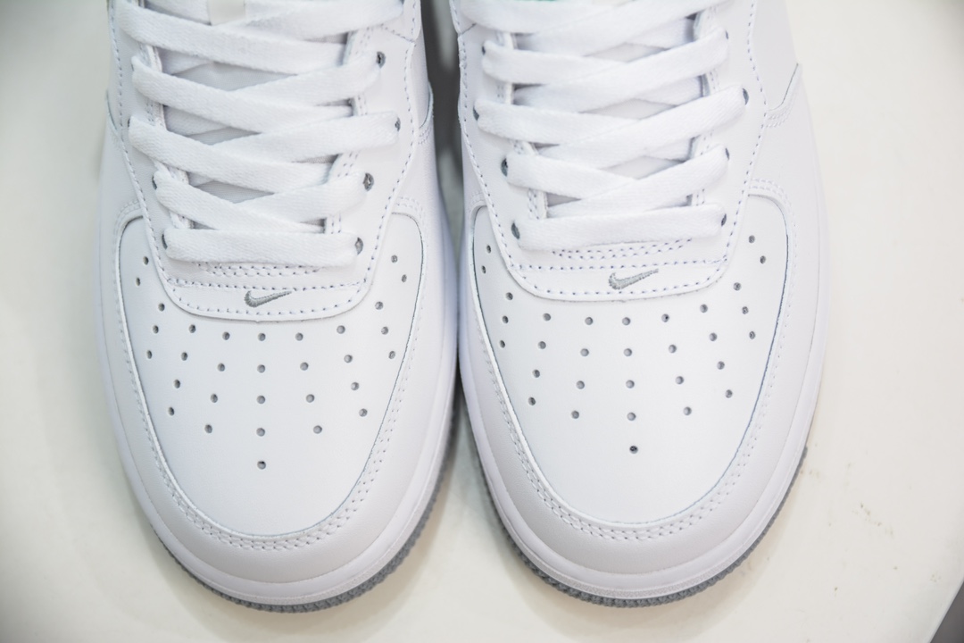 HY版纯原 Nike Air Force 1 Mid 07 ”White/Metallic” 白灰  DV0806-100