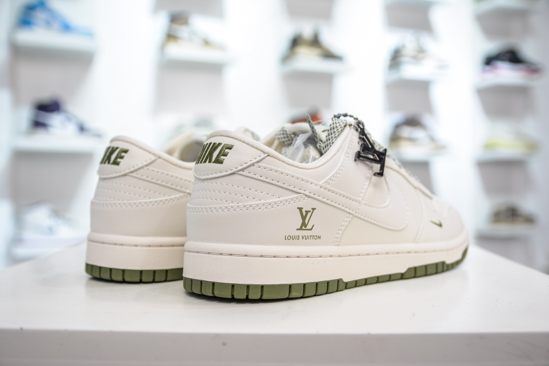 LV x Nike Dunk Low 米白牛油果绿  XX2025-318