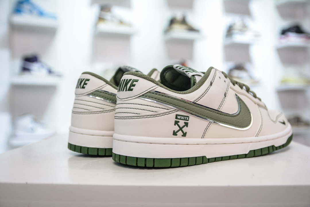 OFF-WHITE x Nike Dunk Low 米绿勾  DJ2024-002