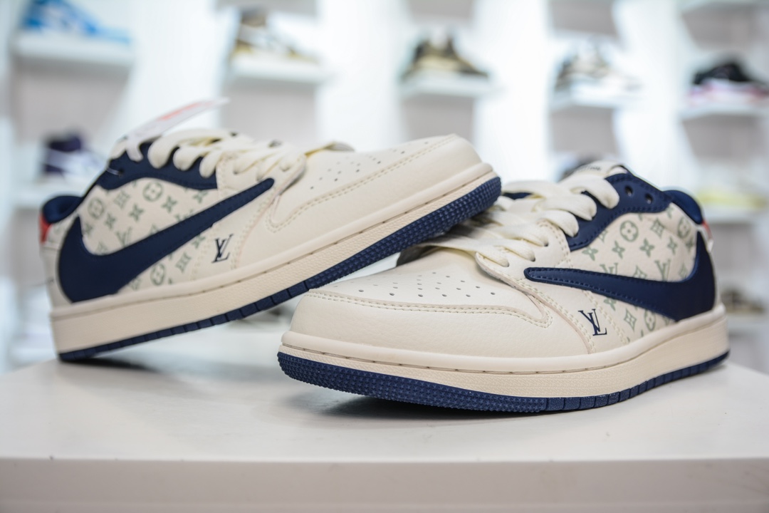 TS x Air Jordan AJ1 Low 倒钩低帮联名定制配色  LJ5188-002