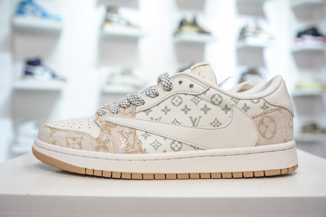 TS x Air Jordan AJ1 Low 倒钩低帮联名定制配色  SJ2068-009