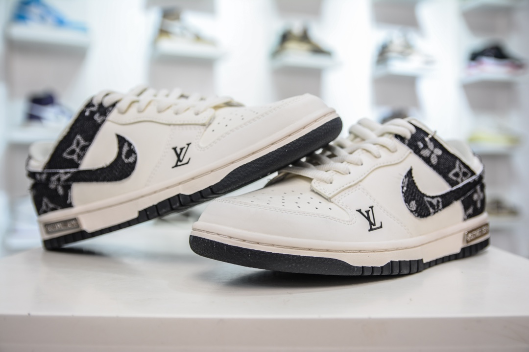 Nike SB Dunk Low x Louis Vuitton 白黑牛仔 DJ2024-009