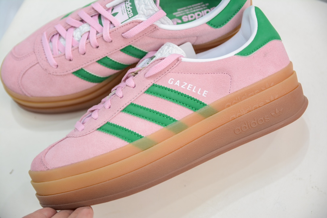 纯原级 Ad Originals Gazelle Bold 复古单品 Ad Originals Gazelle Bold 三叶草厚底休闲防滑耐磨低帮板鞋  IE0420