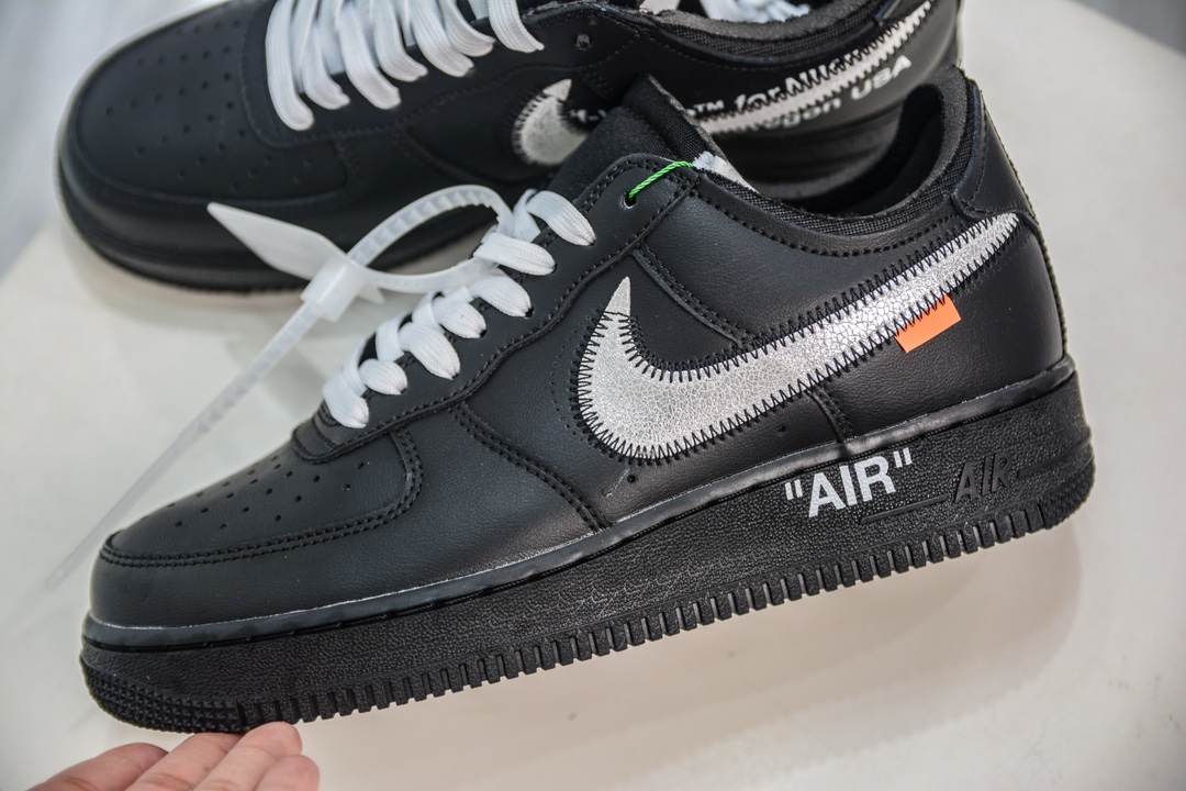 HY版 Nike Air Force 1 Low 07 x OFF WHITE Virgil OW联名 黑银 AV5210-001