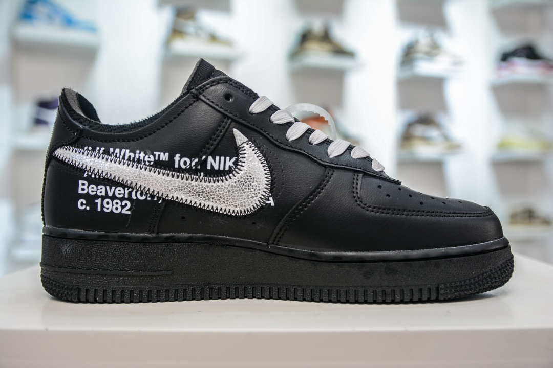 HY版 Nike Air Force 1 Low 07 x OFF WHITE Virgil OW联名 黑银 AV5210-001