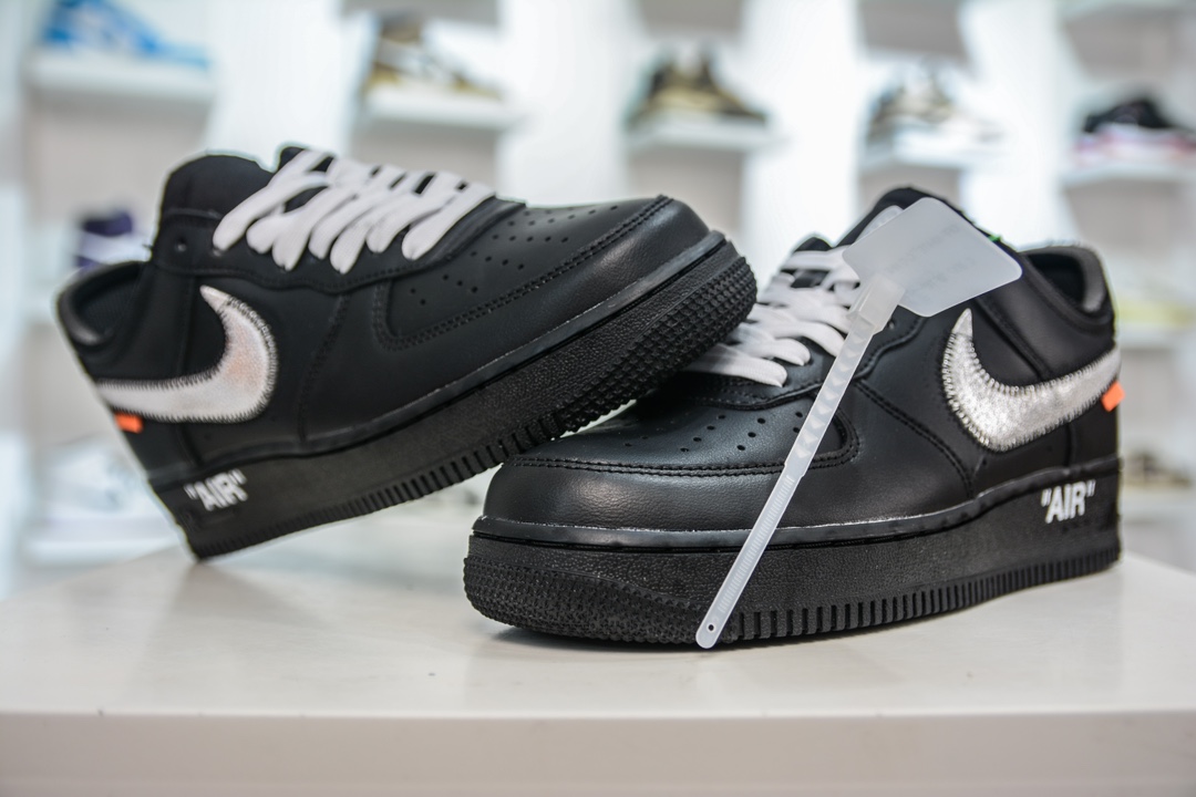 HY版 Nike Air Force 1 Low 07 x OFF WHITE Virgil OW联名 黑银 AV5210-001