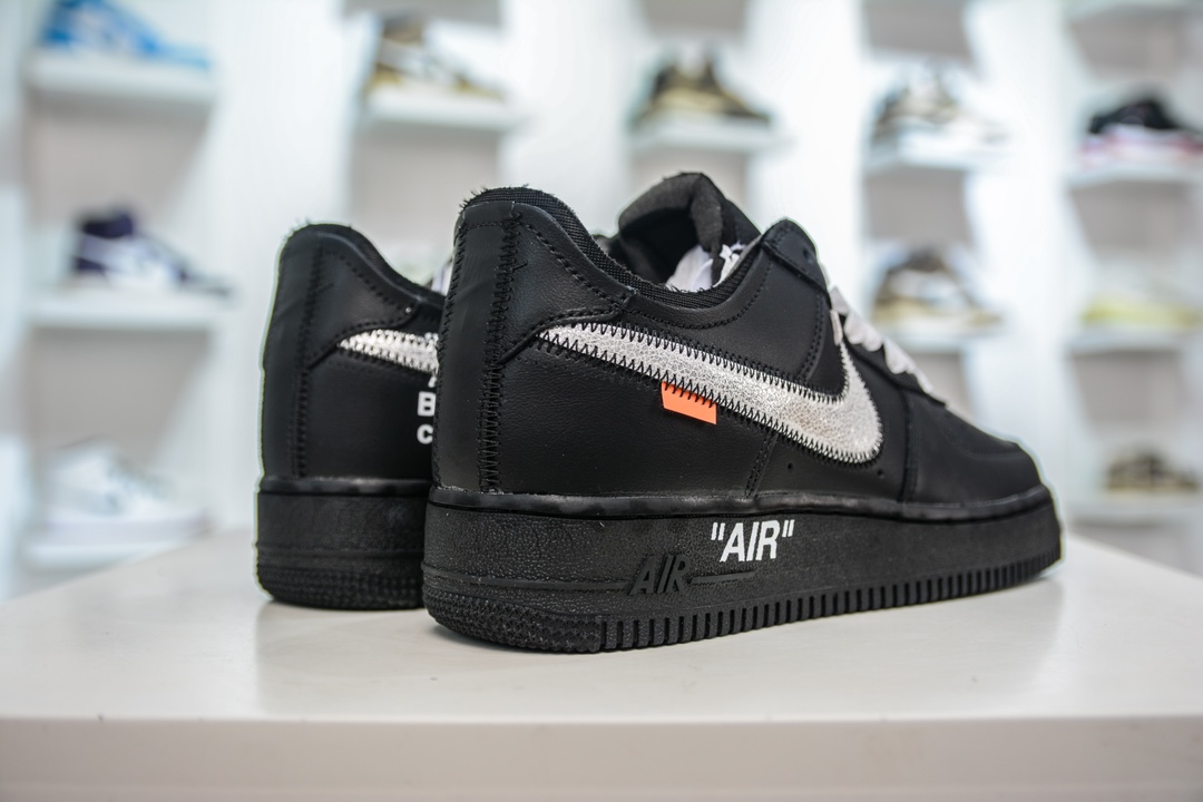 HY版 Nike Air Force 1 Low 07 x OFF WHITE Virgil OW联名 黑银 AV5210-001