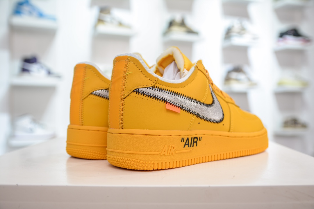 HY版 Nike Air Force 1 Low 07 x OFF WHITE Virgil OW联名黄银 DD1876-700