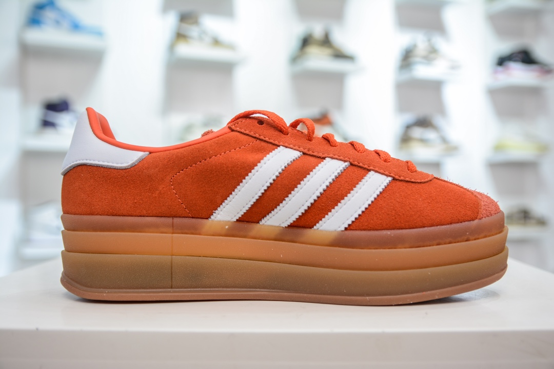 纯原级 Ad Originals Gazelle Bold 复古单品 Ad Originals Gazelle Bold 三叶草厚底休闲防滑耐磨低帮板鞋 IG8672