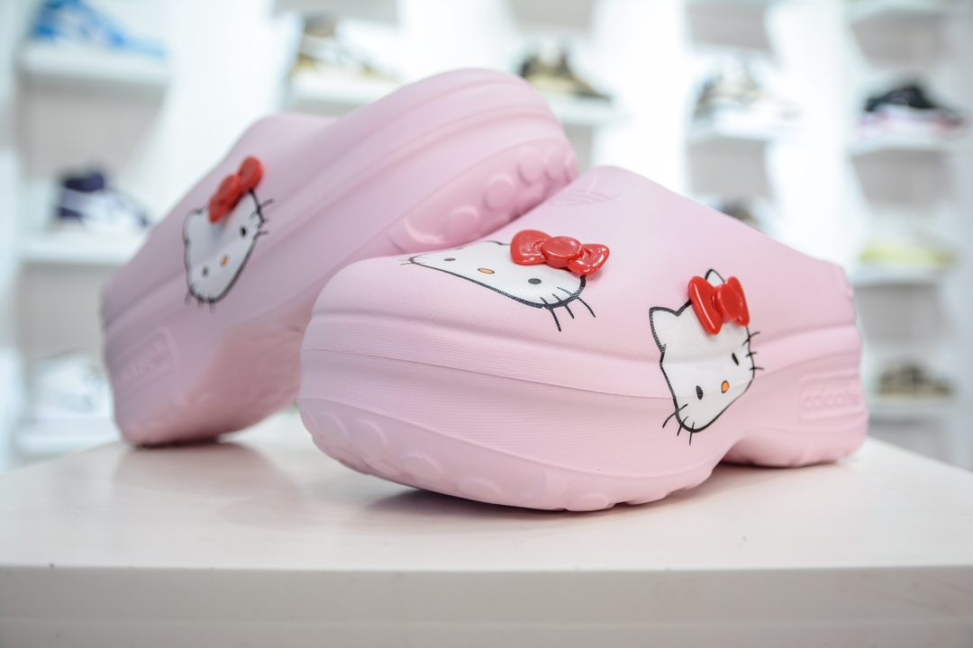 Hello Kitty/凯蒂猫 x AD originals AdiFOM Stan Smith Mule 粉色 IG4446