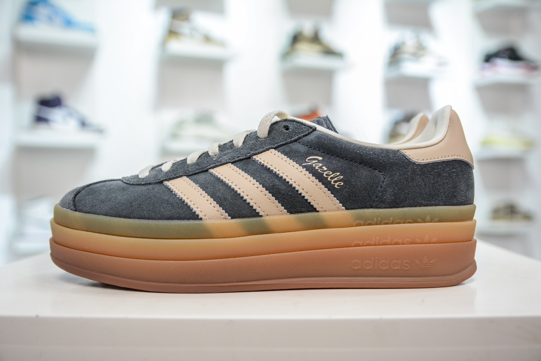 纯原级 Ad Originals Gazelle Bold 复古单品 Ad Originals Gazelle Bold 三叶草厚底休闲防滑耐磨低帮板鞋 IE0428