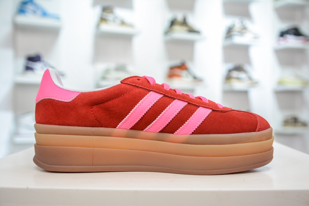 纯原级 Ad Originals Gazelle Bold 复古单品 Ad Originals Gazelle Bold 三叶草厚底休闲防滑耐磨低帮板鞋 IH7496