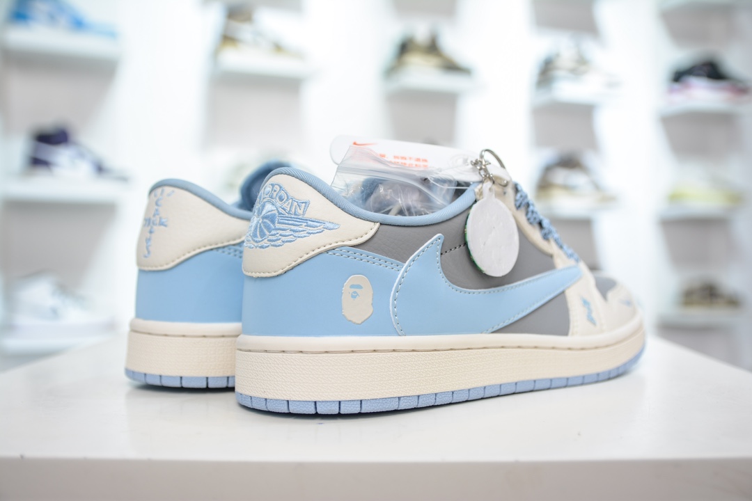 TS x Air Jordan AJ1 Low 倒钩低帮联名定制配色 BB6588-104