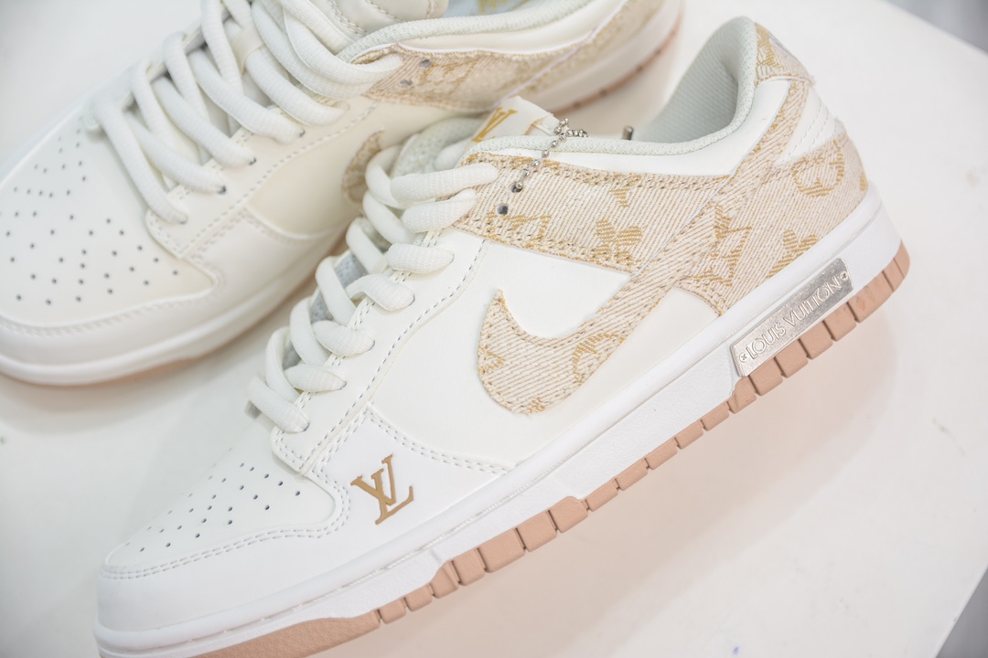 Nike SB Dunk Low LV联名 米白黄勾 DJ2024-007