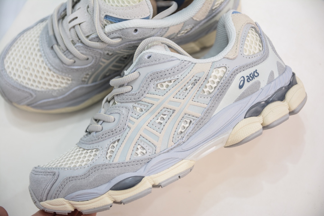 Asics Gel-NYC 纯原版本 米白灰蓝 亚瑟士运动休闲透气专业跑鞋 1203A372-600