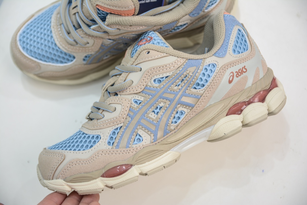 Asics Gel-NYC 纯原版本 浅棕蓝 亚瑟士运动休闲透气专业跑鞋 1203A372-401