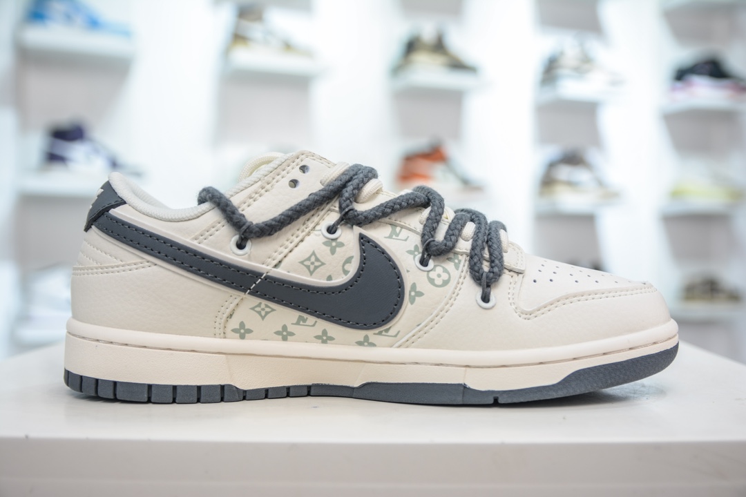 NK SB Dunk Low LV联名 绑带兰博基尼米白深灰勾 SJ2068-262