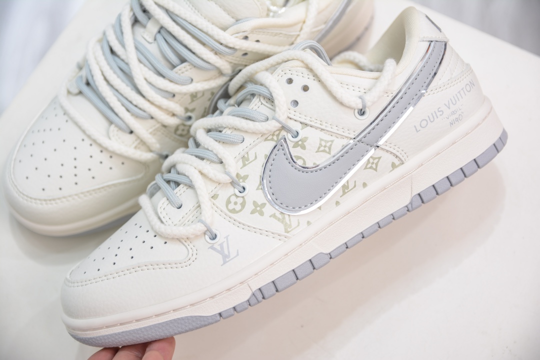 NK SB Dunk Low LV联名 绑带米白灰勾 SJ2068-245