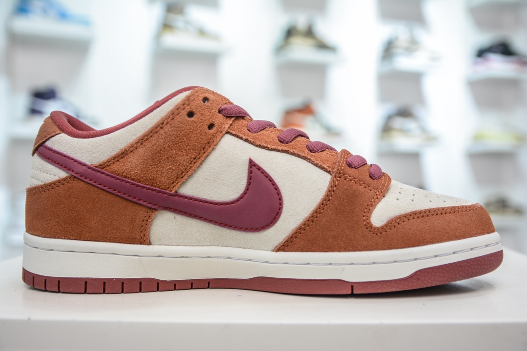 AY版纯原 Nike Dunk SB Low Russet Cedar棕色红钩 BQ6817-202