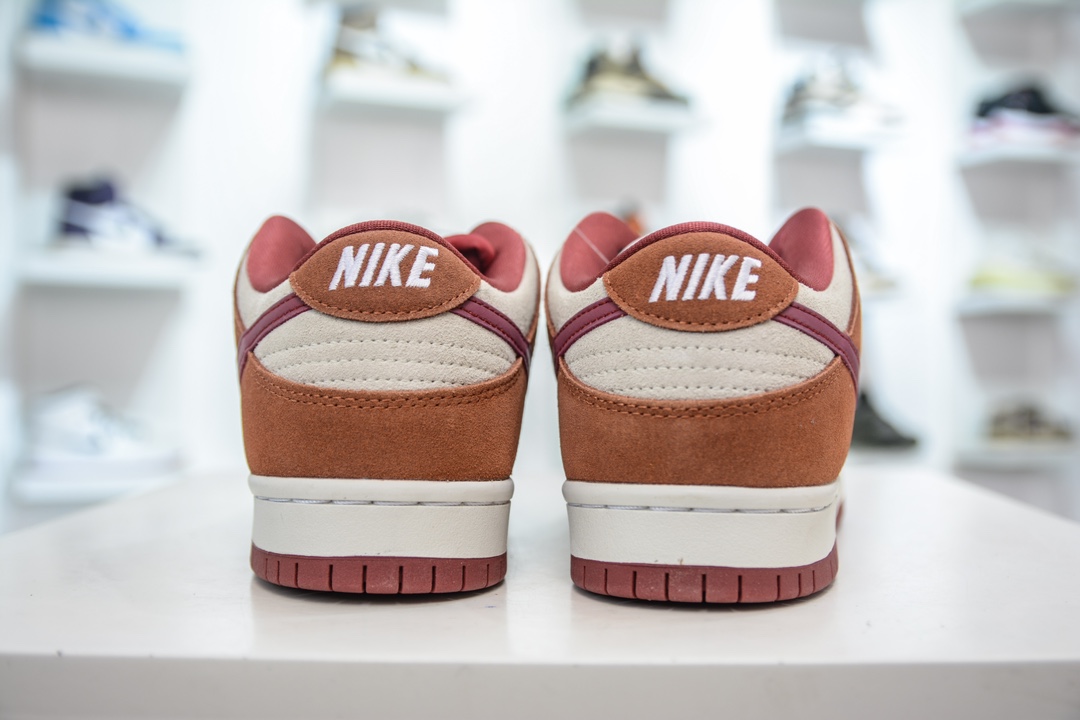 AY版纯原 Nike Dunk SB Low Russet Cedar棕色红钩 BQ6817-202