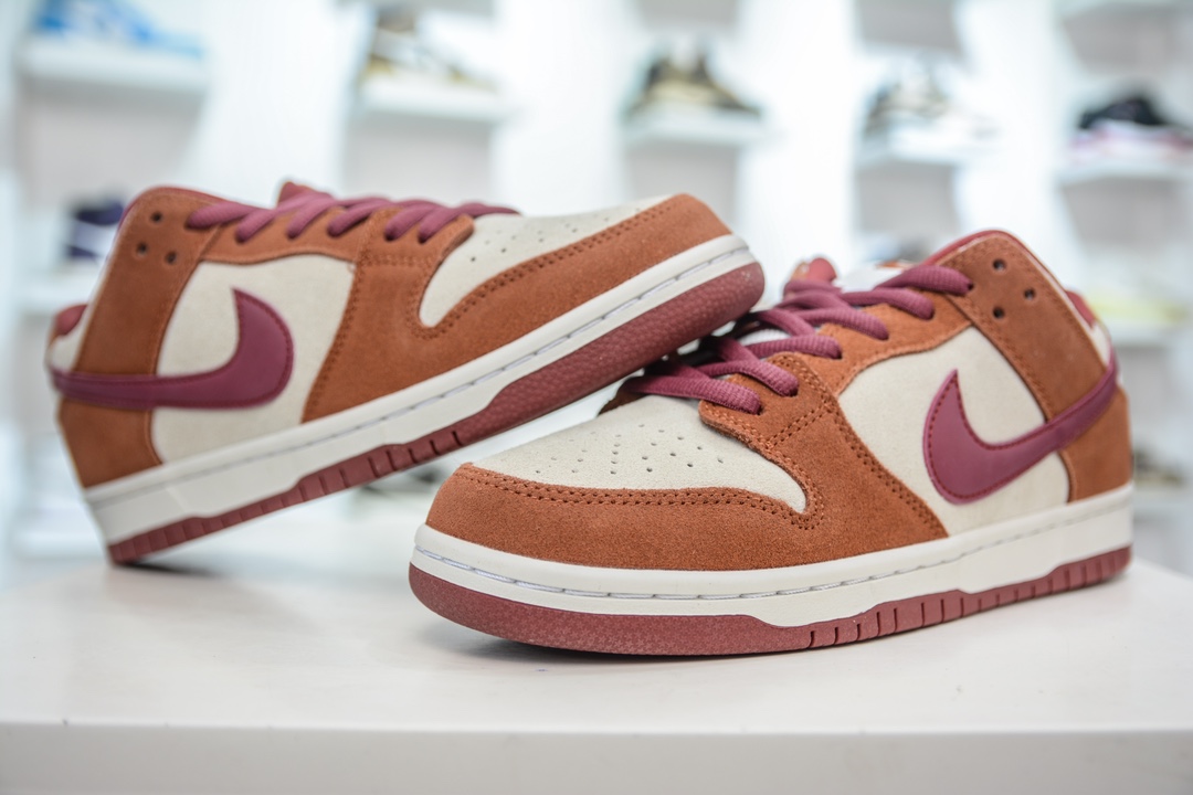 AY版纯原 Nike Dunk SB Low Russet Cedar棕色红钩 BQ6817-202