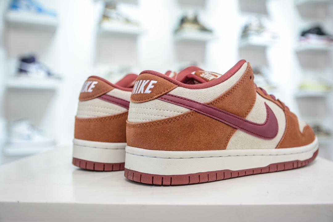 AY版纯原 Nike Dunk SB Low Russet Cedar棕色红钩 BQ6817-202