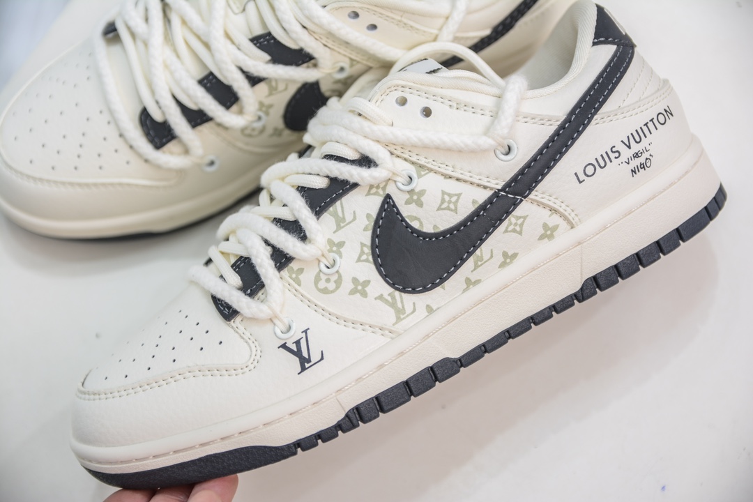 NK SB Dunk Low LV联名 绑带米黑勾 SJ2068-260